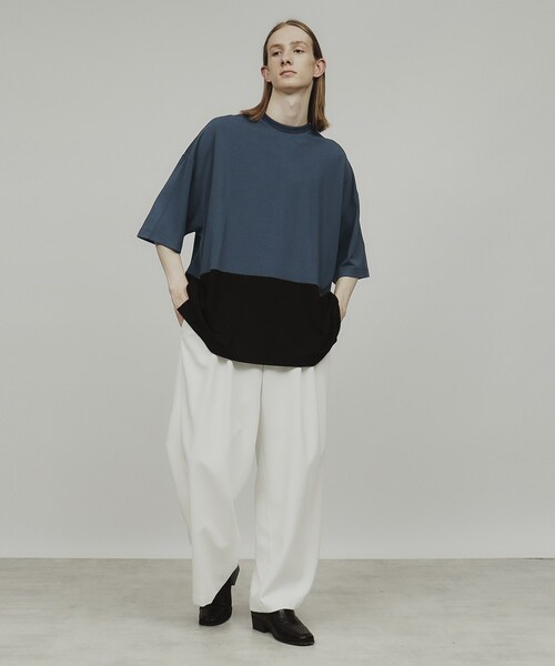 tk.TAKEO KIKUCHI(ティーケータケオキクチ)の「◆リラックスルーズ Tシャツ(Tシャツ/カットソー・メンズ・ブルー系その他6/ホワイト/チャコールグレー/チャコール/ホワイト系5/ブラック/ダークグリーン/ライトベージュ/ブルー系その他・01/04/03/02)」の19枚目の写真