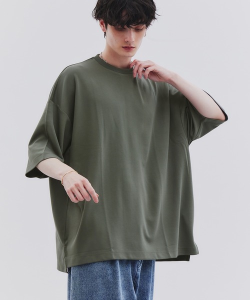 tk.TAKEO KIKUCHI(ティーケータケオキクチ)の「◆リラックスルーズ Tシャツ(Tシャツ/カットソー・メンズ・ブルー系その他6/ホワイト/チャコールグレー/チャコール/ホワイト系5/ブラック/ダークグリーン/ライトベージュ/ブルー系その他・01/04/03/02)」の7枚目の写真