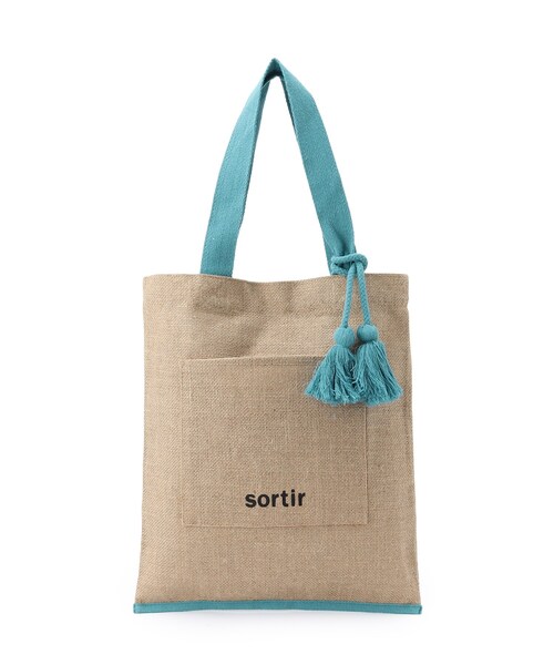 SHOO・LA・RUE(シューラルー)の「◆タテナガジュートトートバッグ(トートバッグ・レディース・ブラック/ブルーグリーン/オレンジ・00)」の16枚目の写真