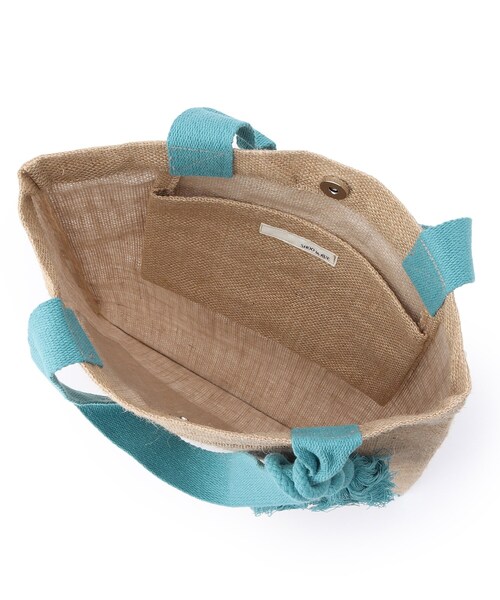 SHOO・LA・RUE(シューラルー)の「◆タテナガジュートトートバッグ(トートバッグ・レディース・ブラック/ブルーグリーン/オレンジ・00)」の20枚目の写真