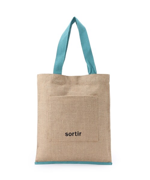 SHOO・LA・RUE(シューラルー)の「◆タテナガジュートトートバッグ(トートバッグ・レディース・ブラック/ブルーグリーン/オレンジ・00)」の9枚目の写真