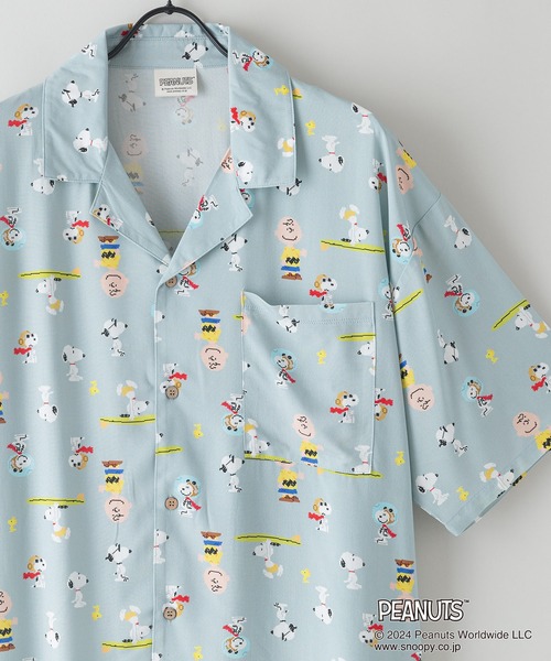 PEANUTS(ピーナッツ)の「【PEANUTS/ピーナッツ】オリジナルプリントレーヨン総柄シャツ キャラアロハ スヌーピー(シャツ/ブラウス・メンズ・その他/その他1・SMALL/MEDIUM/LARGE/X-LARGE)」の9枚目の写真