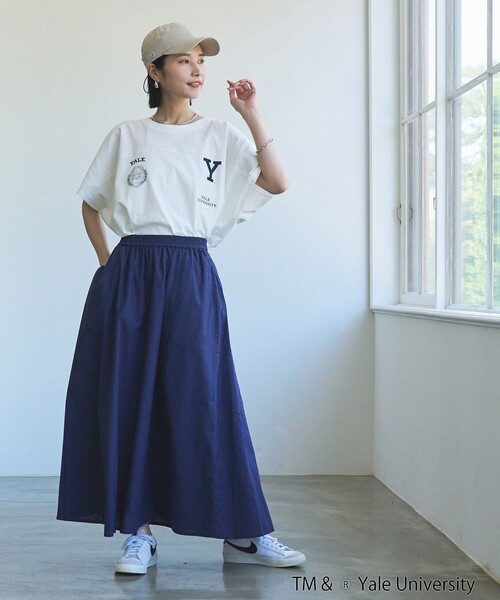 coen(コーエン)の「YALE別注ロゴプリントビッグフットボールTシャツ(Tシャツ/カットソー・レディース・オフホワイト/ライトブルー/ライトピンク/ダークグレー・FREE)」の17枚目の写真