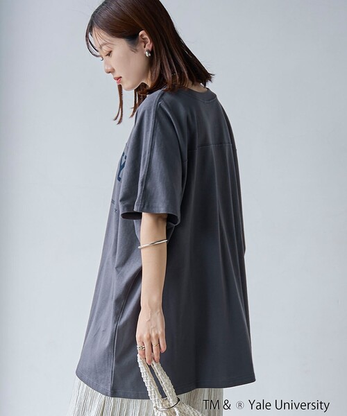 coen(コーエン)の「YALE別注ロゴプリントビッグフットボールTシャツ(Tシャツ/カットソー・レディース・オフホワイト/ライトブルー/ライトピンク/ダークグレー・FREE)」の21枚目の写真