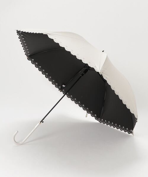 COMMON WARE（コモンウェアー）の「NT:58cm UVフラワーヒートカット　UV日傘（長傘・レディース・ベージュ/ブラック・FREE）」の5枚目の写真