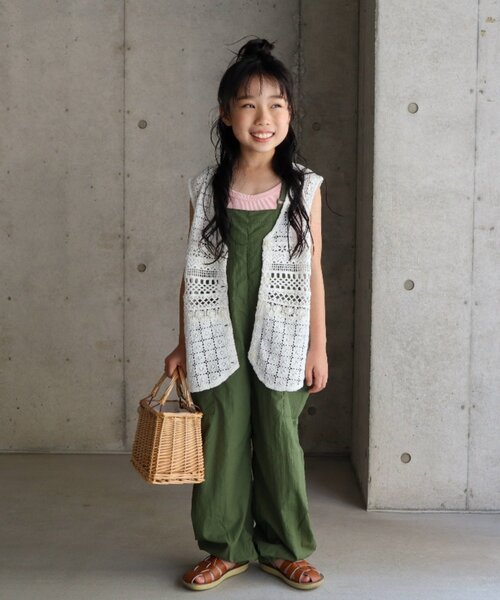 CIAOPANIC TYPY(チャオパニックティピー)の「■【KIDS】ナイロンカーゴサロペット(サロペット/オーバーオール・キッズ・ブラック/カーキ/ピンク・SMALL/MEDIUM/LARGE/X-LARGE/XX-LARGE)」の14枚目の写真