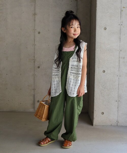 CIAOPANIC TYPY(チャオパニックティピー)の「■【KIDS】ナイロンカーゴサロペット(サロペット/オーバーオール・キッズ・ブラック/カーキ/ピンク・SMALL/MEDIUM/LARGE/X-LARGE/XX-LARGE)」の15枚目の写真