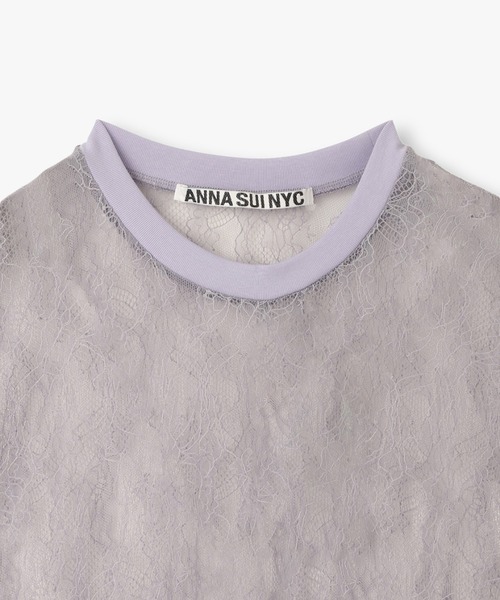 ANNA SUI NYC（アナ スイ エヌ ワイ シー）の「ANNA SUI NYC ボタニカルモチーフレースロングドレス（ワンピース・レディース・ブラック/ホワイト/パープル・FREE）」の15枚目の写真