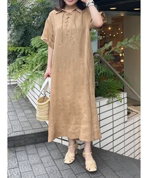 STRATA（エストラータ）の「リネンカフタンワンピース【低身長・小柄女性】（ワンピース）」