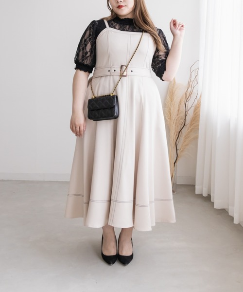 CLETTE（クレット）の「クロスフラワーレースプルオーバー（Tシャツ/カットソー・レディース・ブラック/アイボリー・4L/LL/3L）」の8枚目の写真