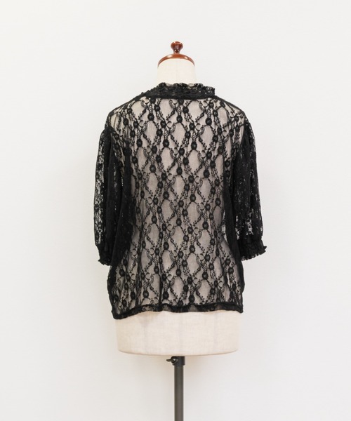 CLETTE（クレット）の「クロスフラワーレースプルオーバー（Tシャツ/カットソー・レディース・ブラック/アイボリー・4L/LL/3L）」の17枚目の写真