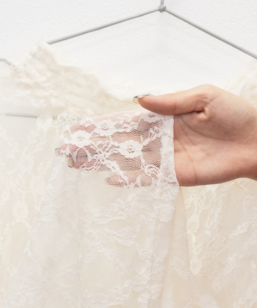CLETTE（クレット）の「クロスフラワーレースプルオーバー（Tシャツ/カットソー・レディース・ブラック/アイボリー・4L/LL/3L）」の18枚目の写真