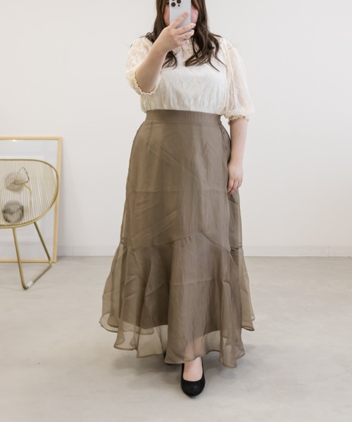 CLETTE（クレット）の「クロスフラワーレースプルオーバー（Tシャツ/カットソー・レディース・ブラック/アイボリー・4L/LL/3L）」の20枚目の写真