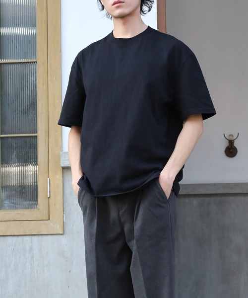 Cloudstyle(クラウドスタイル)の「【Cloudstyle】ストラテック クルーネック Tシャツ(Tシャツ/カットソー・メンズ・ネイビー/ダークグレー/ブラウン/ライム/ダークブラウン/ホワイト/ライトベージュ/ブラック/ブラック系その他/グレー/ライトブラウン・LARGE/MEDIUM/SMALL)」の1枚目の写真