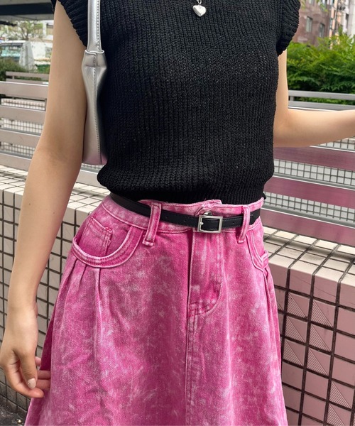 almo(アルモ)の「ピンクデニムスカート(se)(デニムスカート・レディース・ピンク・FREE)」の12枚目の写真