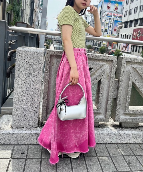 almo(アルモ)の「ピンクデニムスカート(se)(デニムスカート・レディース・ピンク・FREE)」の18枚目の写真