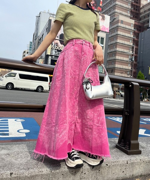 almo(アルモ)の「ピンクデニムスカート(se)(デニムスカート・レディース・ピンク・FREE)」の19枚目の写真