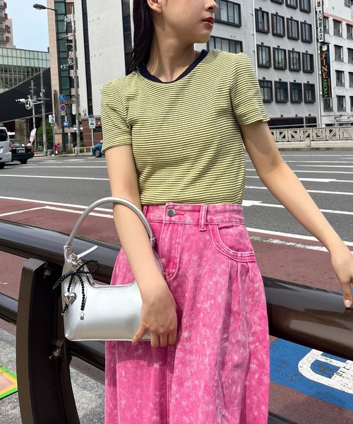 almo（アルモ）の「ピンクデニムスカート(se)（デニムスカート）」 - WEAR