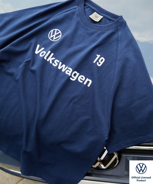 FREAK'S STORE(フリークスストア)の「限定展開 Volkswagen×FREAK'S STORE/フォルクスワーゲン 別注 ビッグシルエット ゲームシャツ クルーネックTEE(Tシャツ/カットソー・メンズ・ブラック/ホワイト/オフホワイト/ネイビー・SMALL/LARGE/MEDIUM)」の4枚目の写真