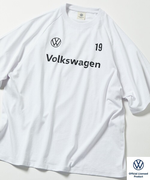 FREAK'S STORE(フリークスストア)の「限定展開 Volkswagen×FREAK'S STORE/フォルクスワーゲン 別注 ビッグシルエット ゲームシャツ クルーネックTEE(Tシャツ/カットソー・メンズ・ブラック/ホワイト/オフホワイト/ネイビー・SMALL/LARGE/MEDIUM)」の5枚目の写真