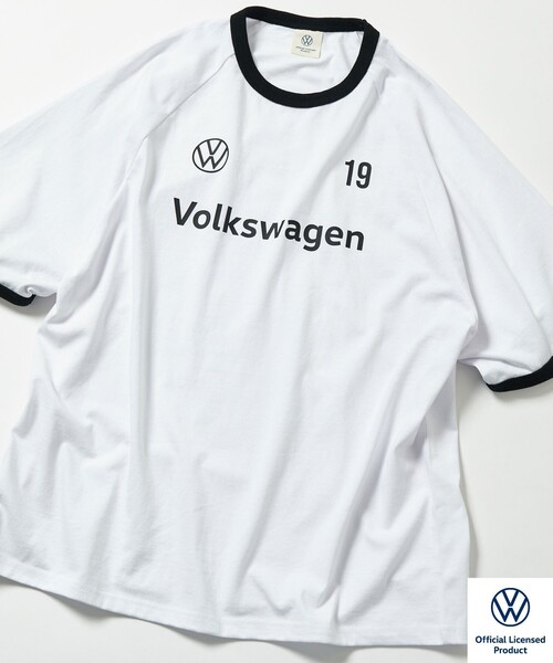 FREAK'S STORE(フリークスストア)の「限定展開 Volkswagen×FREAK'S STORE/フォルクスワーゲン 別注 ビッグシルエット ゲームシャツ クルーネックTEE(Tシャツ/カットソー・メンズ・ブラック/ホワイト/オフホワイト/ネイビー・SMALL/LARGE/MEDIUM)」の6枚目の写真