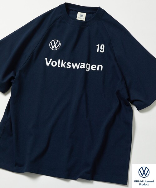 FREAK'S STORE(フリークスストア)の「限定展開 Volkswagen×FREAK'S STORE/フォルクスワーゲン 別注 ビッグシルエット ゲームシャツ クルーネックTEE(Tシャツ/カットソー・メンズ・ブラック/ホワイト/オフホワイト/ネイビー・SMALL/LARGE/MEDIUM)」の8枚目の写真