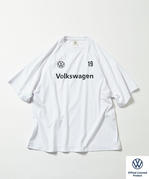 FREAK'S STORE(フリークスストア)の「限定展開 Volkswagen×FREAK'S STORE/フォルクスワーゲン 別注 ビッグシルエット ゲームシャツ クルーネックTEE(Tシャツ/カットソー・メンズ・ブラック/ホワイト/オフホワイト/ネイビー・SMALL/LARGE/MEDIUM)」の9枚目の写真