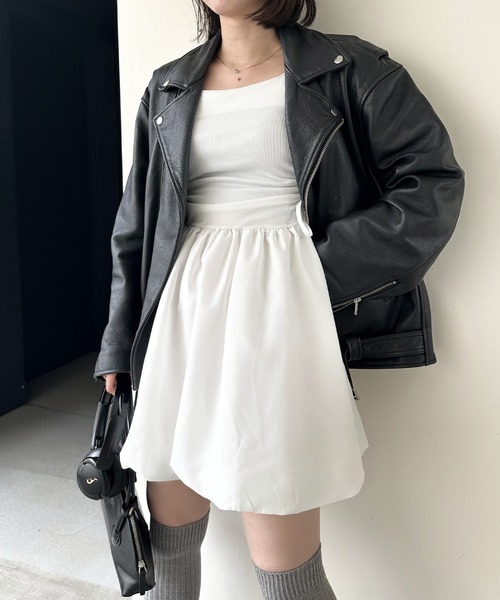 ENLIKE（エンリケ）の「ミニバルーンワンピ（ワンピース・レディース・ホワイト/ブラック・S/M）」の3枚目の写真