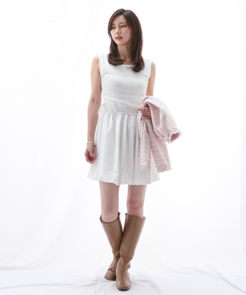 ENLIKE（エンリケ）の「ミニバルーンワンピ（ワンピース・レディース・ホワイト/ブラック・S/M）」の7枚目の写真