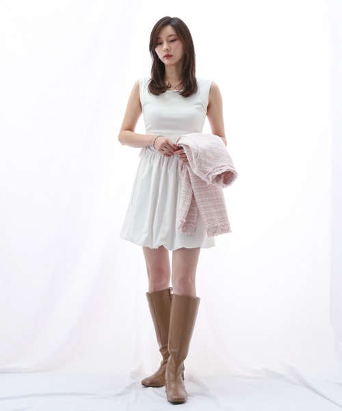 ENLIKE（エンリケ）の「ミニバルーンワンピ（ワンピース・レディース・ホワイト/ブラック・S/M）」の6枚目の写真