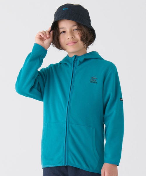KRIFF MAYER Kid's Collection(クリフメイヤーキッズコレクション)の「伸びWフェイスパーカー(パーカー・キッズ・チャコール/レンガ/グレー/ターコイズブルー・120/130/140/150/160/170)」の1枚目の写真