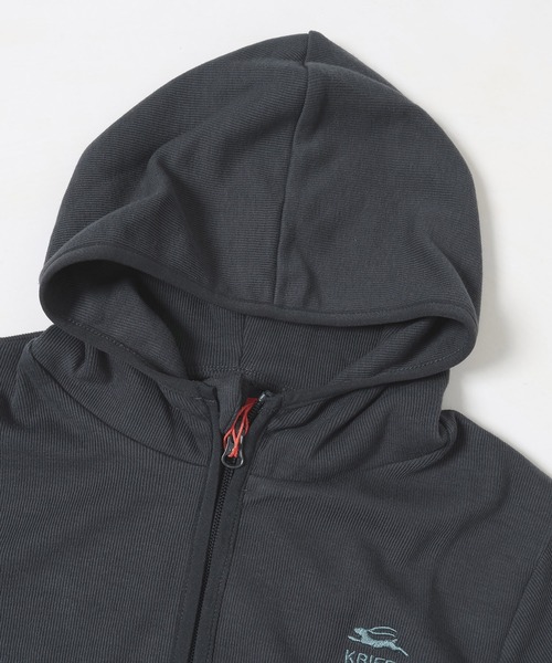 KRIFF MAYER Kid's Collection(クリフメイヤーキッズコレクション)の「伸びWフェイスパーカー(パーカー・キッズ・チャコール/レンガ/グレー/ターコイズブルー・120/130/140/150/160/170)」の9枚目の写真