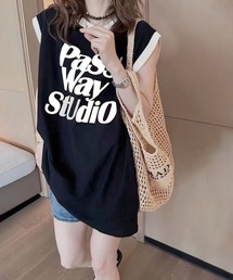 PRIVATE BEACH | ロゴプリントノースリーブTシャツミニワンピース(ワンピース)