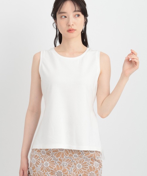 Andemiu(アンデミュウ)の「2WAYベルトツキノースリーブカットソー136108(Tシャツ/カットソー・レディース・オレンジ/ブラック/オフホワイト・FREE)」の6枚目の写真