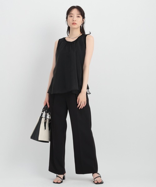 Andemiu(アンデミュウ)の「2WAYベルトツキノースリーブカットソー136108(Tシャツ/カットソー・レディース・オレンジ/ブラック/オフホワイト・FREE)」の7枚目の写真