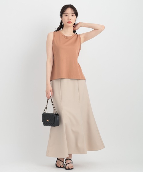 Andemiu(アンデミュウ)の「2WAYベルトツキノースリーブカットソー136108(Tシャツ/カットソー・レディース・オレンジ/ブラック/オフホワイト・FREE)」の10枚目の写真