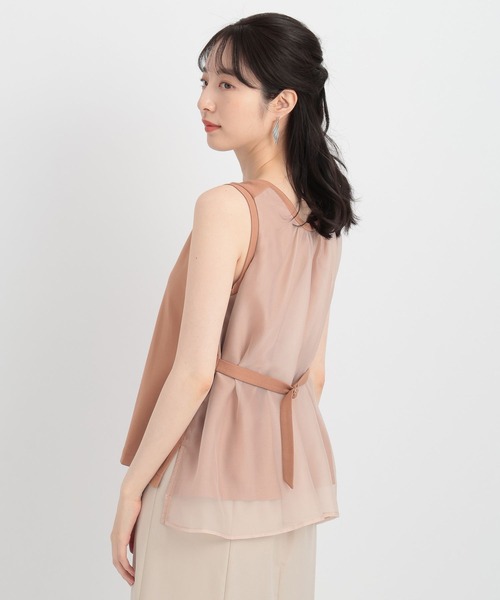 Andemiu(アンデミュウ)の「2WAYベルトツキノースリーブカットソー136108(Tシャツ/カットソー・レディース・オレンジ/ブラック/オフホワイト・FREE)」の14枚目の写真