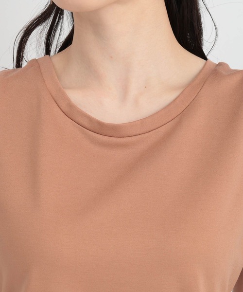 Andemiu(アンデミュウ)の「2WAYベルトツキノースリーブカットソー136108(Tシャツ/カットソー・レディース・オレンジ/ブラック/オフホワイト・FREE)」の17枚目の写真