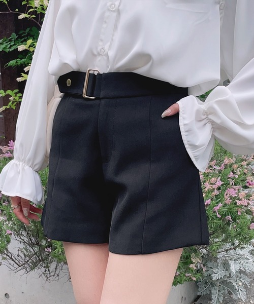 Newlyme(ニューリーミー)の「ハイウエストベルトショートパンツ(その他パンツ・レディース・ホワイト/グレー/ブラック・MEDIUM/LARGE/LL/3L)」の13枚目の写真