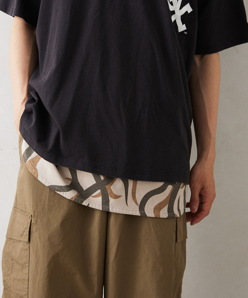 JOURNAL STANDARD relume（ジャーナルスタンダード　レリューム）の「フェイドカモ レイヤードラウンド タンクトップ（Tシャツ/カットソー・メンズ・ベージュ/ブラック系その他/カーキ・SMALL/MEDIUM/LARGE）」の2枚目の写真