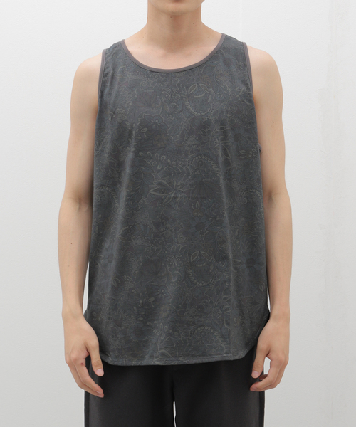 JOURNAL STANDARD relume（ジャーナルスタンダード　レリューム）の「フェイドカモ レイヤードラウンド タンクトップ（Tシャツ/カットソー・メンズ・ベージュ/ブラック系その他/カーキ・SMALL/MEDIUM/LARGE）」の7枚目の写真