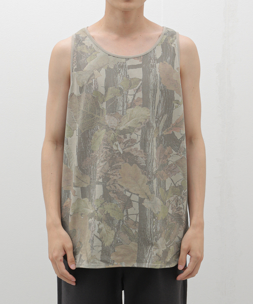 JOURNAL STANDARD relume（ジャーナルスタンダード　レリューム）の「フェイドカモ レイヤードラウンド タンクトップ（Tシャツ/カットソー・メンズ・ベージュ/ブラック系その他/カーキ・SMALL/MEDIUM/LARGE）」の8枚目の写真
