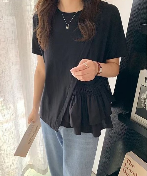 MAISON DE THERESE(メゾン ド テレーズ)の「綿Tシャツ(Tシャツ/カットソー・レディース・ブラック/ホワイト・S/M/L)」の5枚目の写真