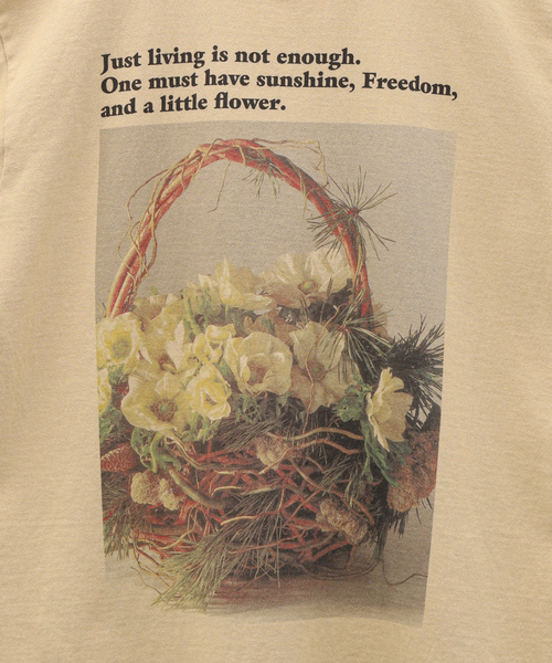 niche.（ニッチ）の「niche. Just a little Flowers T-Sh-Basket　HS24- JGC-02（Tシャツ/カットソー・メンズ・ベージュ・MEDIUM/LARGE）」の7枚目の写真
