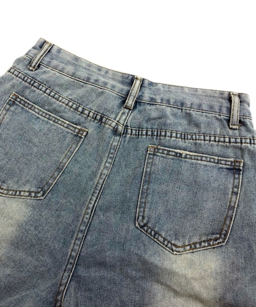 SHEENA(シーナ)の「ダメージハーフルーズデニムパンツ(デニムパンツ・レディース・ライトブルー・S/M/L)」の14枚目の写真