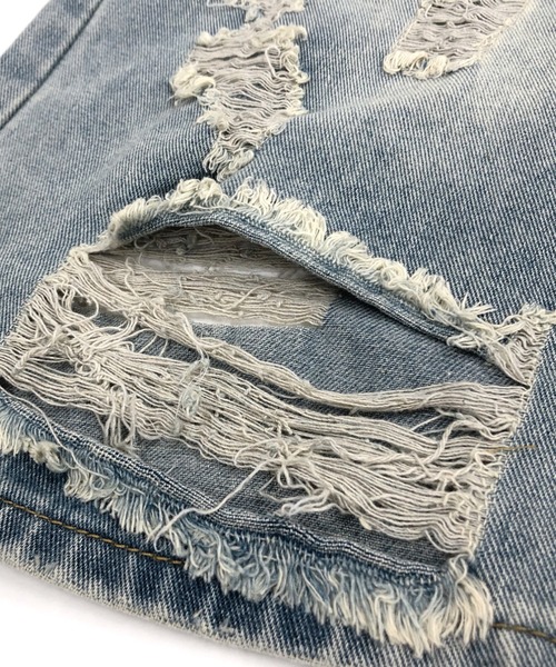 SHEENA(シーナ)の「ダメージハーフルーズデニムパンツ(デニムパンツ・レディース・ライトブルー・S/M/L)」の11枚目の写真