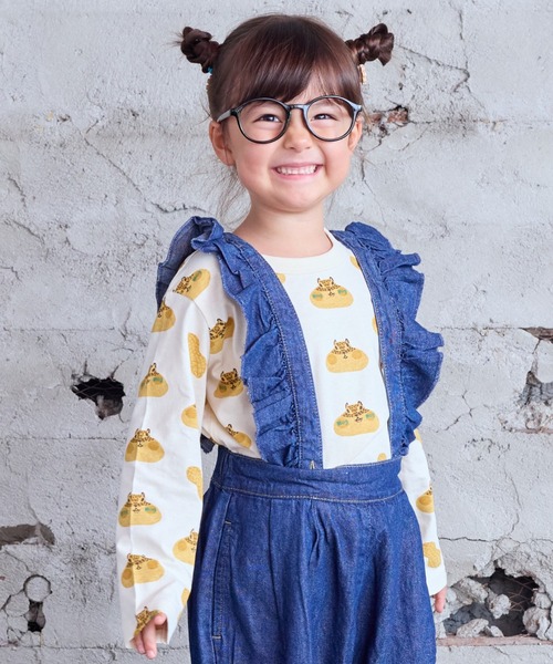 HOGAN RANCH WEAR（ホーガンランチウエア）の「ソウガラナガソデロンT（Tシャツ/カットソー・キッズ・イエロー/チャコール/ベージュ/レッド/ピンク/ブラック/アイボリー/エメラルド/オフホワイト/グレー・70/80/90/95/100/110/120/130/140/150）」の7枚目の写真