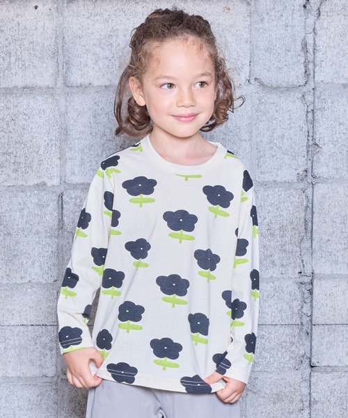 HOGAN RANCH WEAR（ホーガンランチウエア）の「ソウガラナガソデロンT（Tシャツ/カットソー・キッズ・イエロー/チャコール/ベージュ/レッド/ピンク/ブラック/アイボリー/エメラルド/オフホワイト/グレー・70/80/90/95/100/110/120/130/140/150）」の6枚目の写真