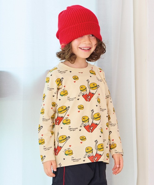 HOGAN RANCH WEAR（ホーガンランチウエア）の「ソウガラナガソデロンT（Tシャツ/カットソー・キッズ・イエロー/チャコール/ベージュ/レッド/ピンク/ブラック/アイボリー/エメラルド/オフホワイト/グレー・70/80/90/95/100/110/120/130/140/150）」の3枚目の写真