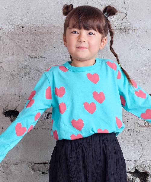 HOGAN RANCH WEAR（ホーガンランチウエア）の「ソウガラナガソデロンT（Tシャツ/カットソー・キッズ・イエロー/チャコール/ベージュ/レッド/ピンク/ブラック/アイボリー/エメラルド/オフホワイト/グレー・70/80/90/95/100/110/120/130/140/150）」の8枚目の写真